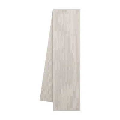 Courrèges Ac Ribbed Scarf In Gray