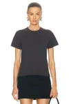 Courrèges Ac Stonewashed T-shirt In Stonewashed Grey