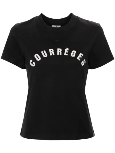 COURRÈGES AC STRAIGHT COTTON T-SHIRT