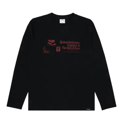Pre-owned Courrèges Ac Straight Printed Long-sleeve T-shirt 'black' | Men's Size L