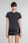 Courrèges Ac Straight Stonewashed T-shirt In Grey