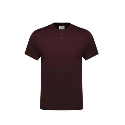Courrèges Ac Straight T-shirt - Cotton - Burgundy In Black