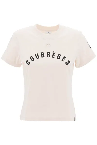 COURRÈGES "AC STRAIGHT T-SHIRT WITH PRINT