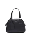Courrèges Adjustable Strap Shoulder Bags With Silver Hardware In Black