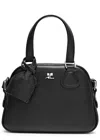 Courrèges Ac Stud Mini Leather Top Handle Bag In Black