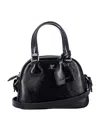 Courrèges Courregès Ac Stud Naplack Leather Mini Bowling Bag In Black