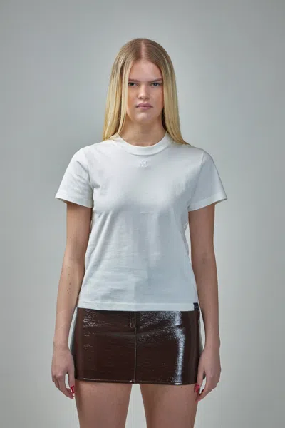 Courrèges Belted T-shirt In White