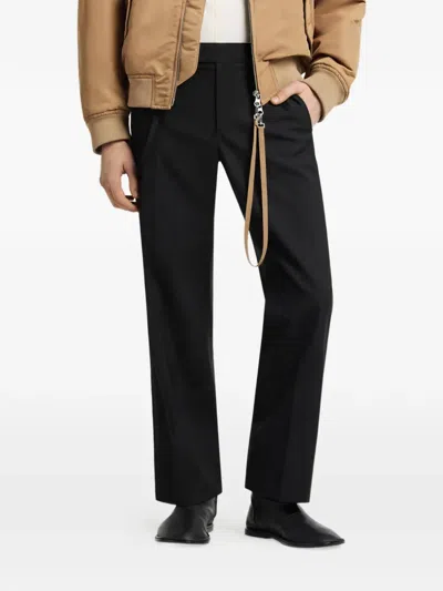 Courrèges Ac-logo Tailored Trousers In Black