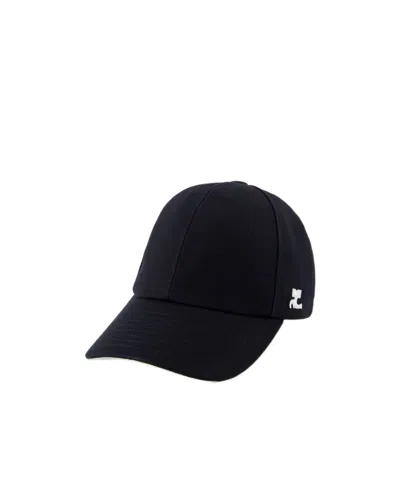 Courrèges Ac Cotton Cap In Black