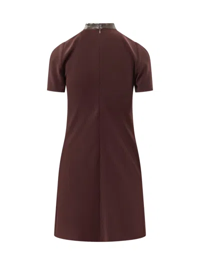 Courrèges Courreges A-line Mini Dress In Burgundy