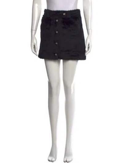 Pre-owned Courrèges Alpaca Mini Skirt In Black