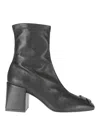 Courrèges Womens Black Reedition Square-toe Faux-leather Ankle Boots In Black