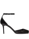 Courrèges Ankle-strap Peep-toe Pumps In Black