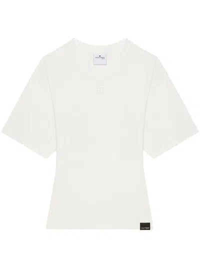 Courrèges Ac Straight T-shirt In White