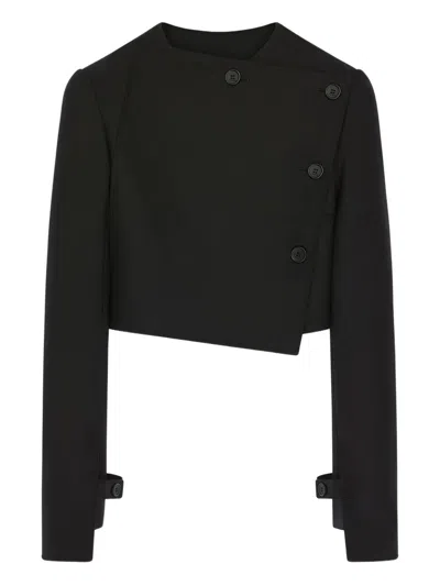 Courrèges Courregès Askew Buttoned Jacket In Black