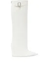 Courrèges Astro Leather Boots In White