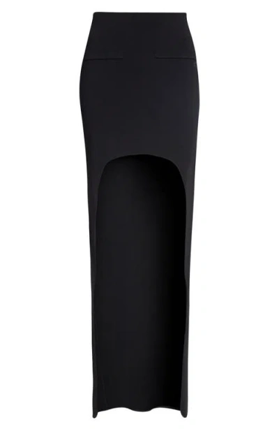 Courrèges Asymetric Knit Skirt In Black