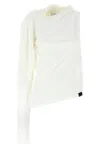 Courrèges White Asymmetries Off The Shoulder T-shirt In Multi