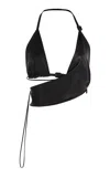 Courrèges Asymmetric Bikini Top In Blue