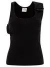 Courrèges Asymmetric Black Tank Top