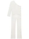 Courrèges Asymmetric Crepe Jumpsuit In White