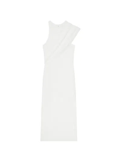 Courrèges Asymmetric Draped Dress In White