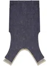 Courrèges Inverted Denim Midi Skirt In Blau