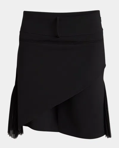 Courrèges Asymmetric Infinity Pleats Crepe Skirt