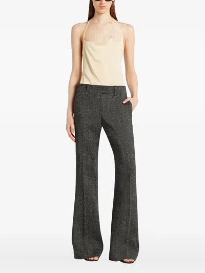 Courrèges Asymmetric Lace-embellished Top In Neutral
