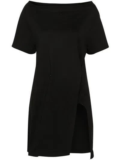Courrèges Courreges Short Asymmetric Dress In Black