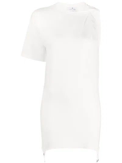 Courrèges Courreges Beige Polo Dress With Short Sleeves