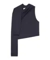 Courrèges Asymmetric Off-shoulder Sweatshirt In Black