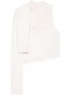 Courrèges Asymmetric Off-shoulder Sweatshirt In Neutrals