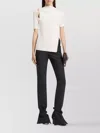Courrèges Asymmetric Ribbed Knit Buttoned Top In Multi