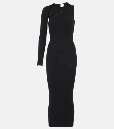 Courrèges One-shoulder Dress In Black