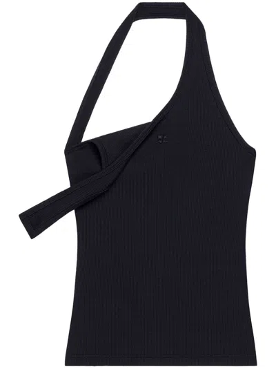 Courrèges Courreges Undressed 90's Ribbed Top In Black
