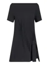 Courrèges Logo Embroidery Dress Dresses In Black  