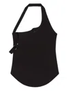 Courrèges Tank Top With Asymmetrical Buckle In Black