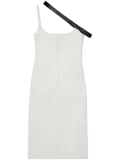Courrèges Asymmetric-strap Vinyl Dress In White