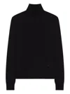 Courrèges Asymmetric Turtleneck Sweater In Black