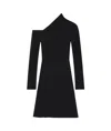 Courrèges Twisted Knitted Dress In Black