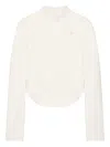 Courrèges Circle Asymmetrical Jacket In White