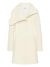 Courrèges Asymmetrical-collar Coat In Neutral