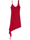 Courrèges Black Polyester Mini Dress In Red