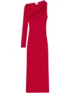 Courrèges Courreges Asymmetrical Midi Dress In Red
