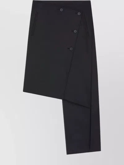 COURRÈGES ASYMMETRICAL MIDI SKIRT POCKETS