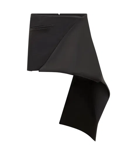 Courrèges Courreges Asymmetrical Mini Skirt In Black