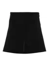 Courrèges Ellipse Twill Mini Skirt In Black
