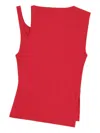 Courrèges Asymmetrical-neck Vest In Red