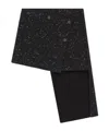 Courrèges Asymmetrical-panel Tweed Mini Skirt In Black